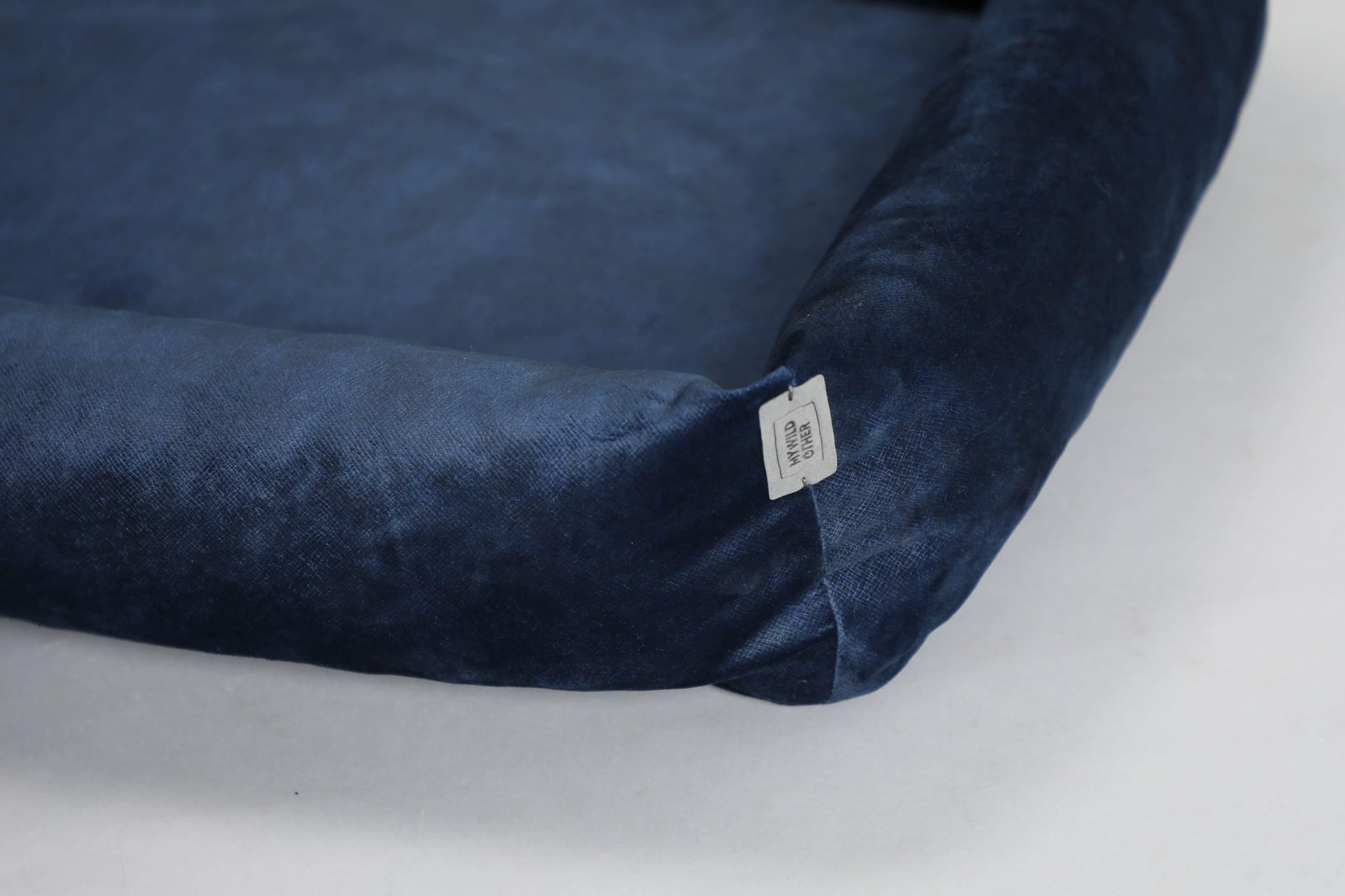 2-sided dog bed with sides. ROYAL BLUE - premium dog goods handmade in Europe by My Wild Other