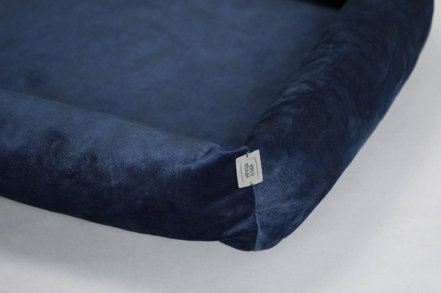 2-sided dog bed with sides. ROYAL BLUE - premium dog goods handmade in Europe by My Wild Other
