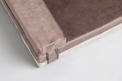 2-sided transformer dog bed. BEIGE+TAUPE - premium dog goods handmade in Europe by My Wild Other