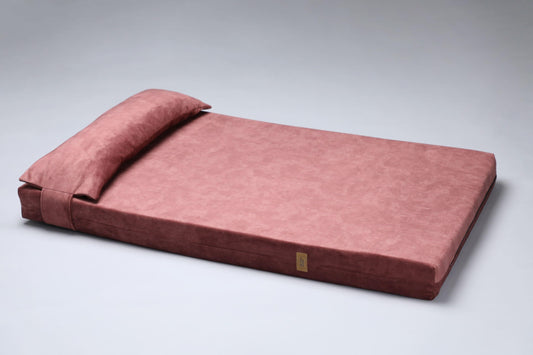 2-sided extra large & supportive dog bed. TERRACOTTA - premium dog goods handmade in Europe by My Wild Other