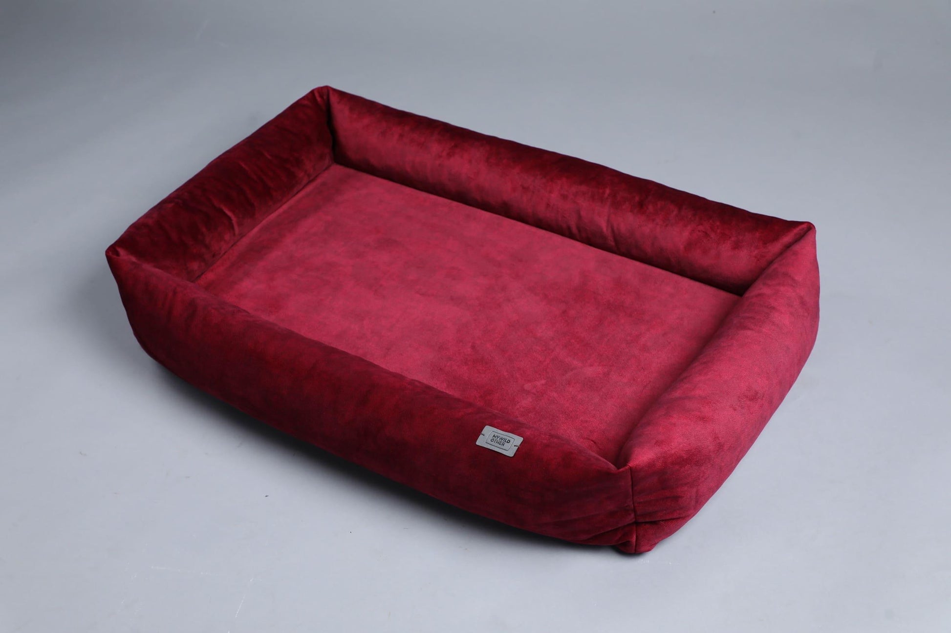 Premium dog bed with sides | 2-sided | RUBY RED - premium dog goods handmade in Europe by My Wild Other