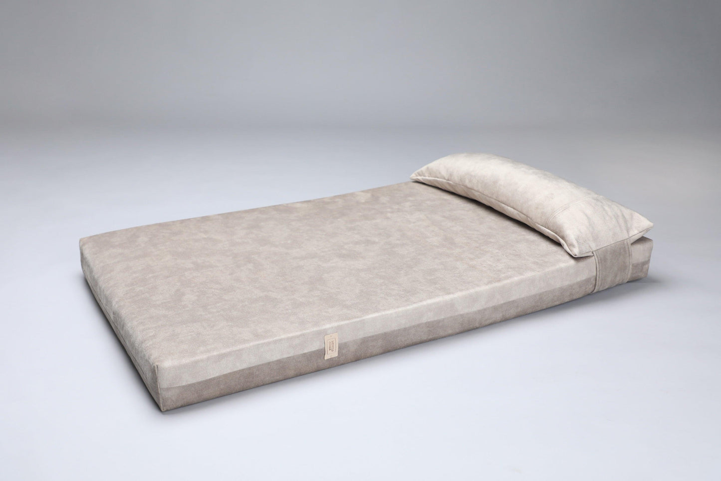 2-sided extra large & supportive dog bed. BEIGE - premium dog goods handmade in Europe by My Wild Other