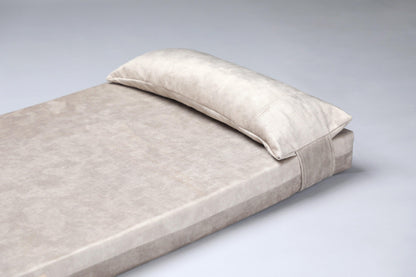2-sided extra large & supportive dog bed. BEIGE - premium dog goods handmade in Europe by My Wild Other