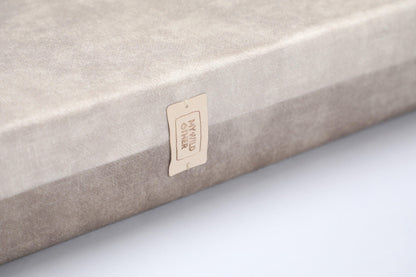 2-sided extra large & supportive dog bed. BEIGE - premium dog goods handmade in Europe by My Wild Other