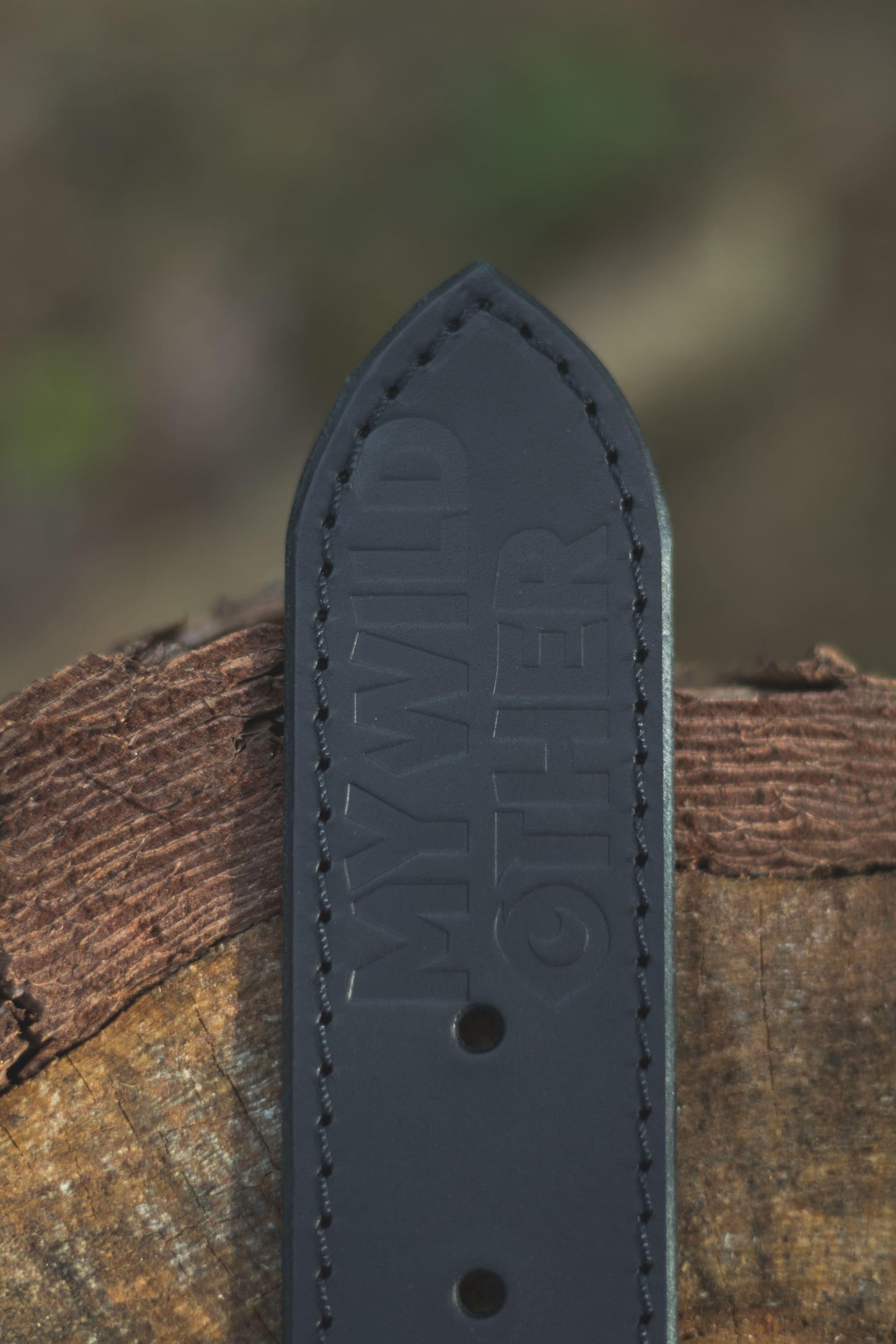 Handmade black leather dog collar | animalistus